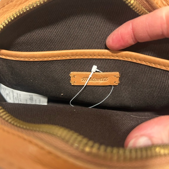 Madewell The Simple Half-Moon Rainbow Leather Crossbody Bag Purse Brown Boho - Picture 4 of 8